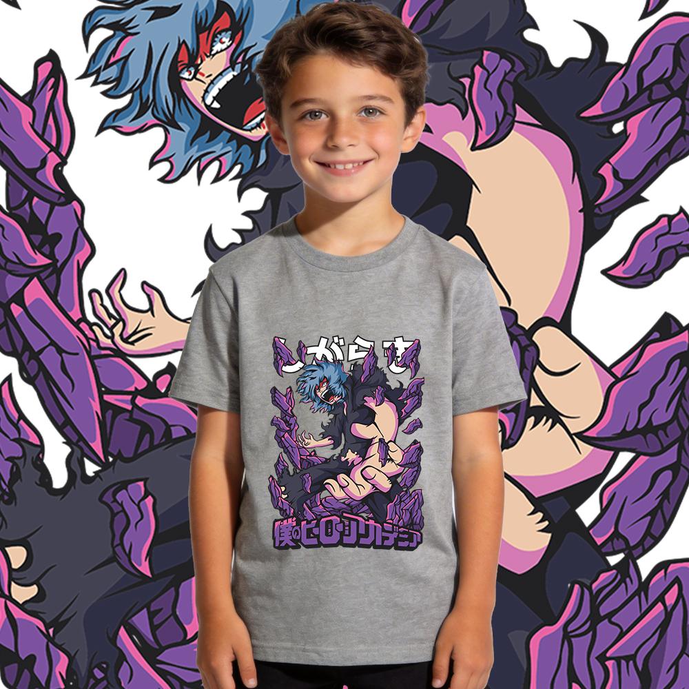 My Hero Academia Tomura Anime Print Cotton T Shirt Kids Boys Girls Casual Summer Top