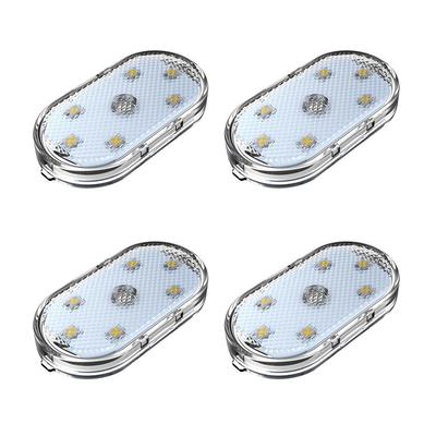 Mini-LED-Schranklicht, kabelloses Touch-Licht, USB-wiederaufladbar, mehrfarbig, Schrankbeleuchtung für Schlafzimmer, Kleiderschrank, Arbeitsplatte, Küche (4 Packung) (Weiß)