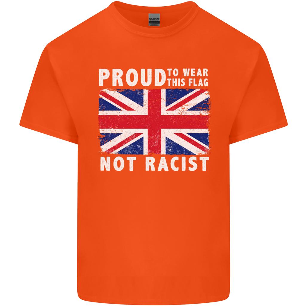 Proud to Wear Flag Not Racist Union Jack Unisexs Light Cotton TShirt