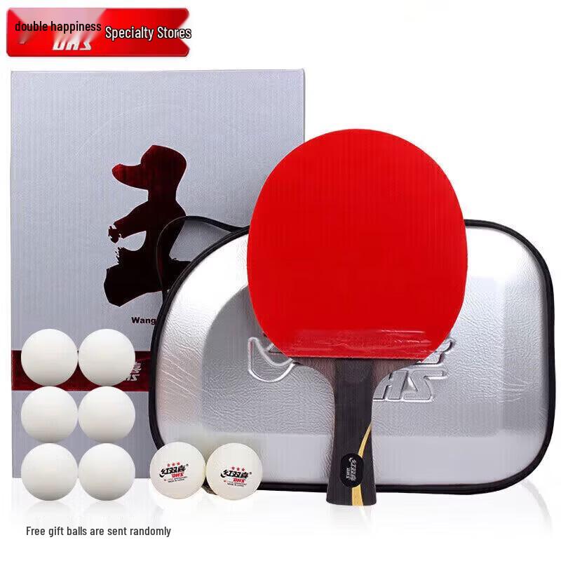 DHS Hurricane Wang Liqin Table Tennis Racket Gift Set