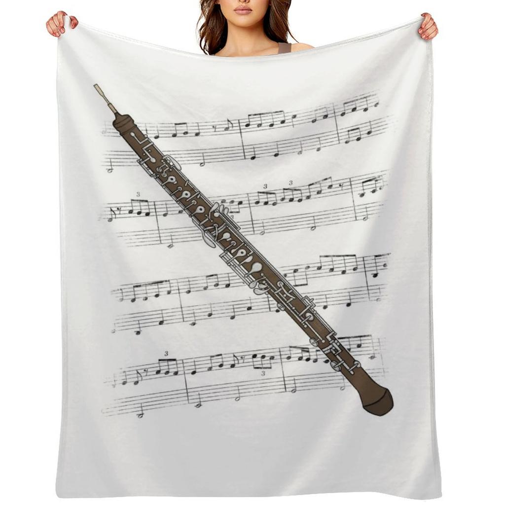 Oboe Player Oboist Woodwind Musician (Colour) Throw Blanket For Baby For Sofa Thin Luxury Sofa Quilt Blankets