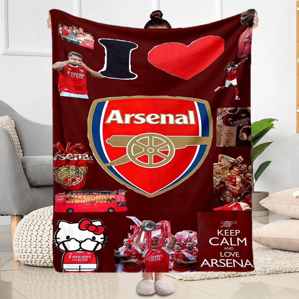 Arsenal Blanket Soft Warm Cozy Great for Livingroom Sofa Bed Four Seasons Multipurpose Stylish Decor Gifts For Family Or Friends