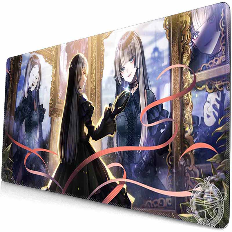 Gamer Large Mouse Pad Kawii Virtual Idol Rubber Mouse Mat Anime Girls J_Juufuutei R_Raden HD Mousepad Non-Slip Keyboard Pad