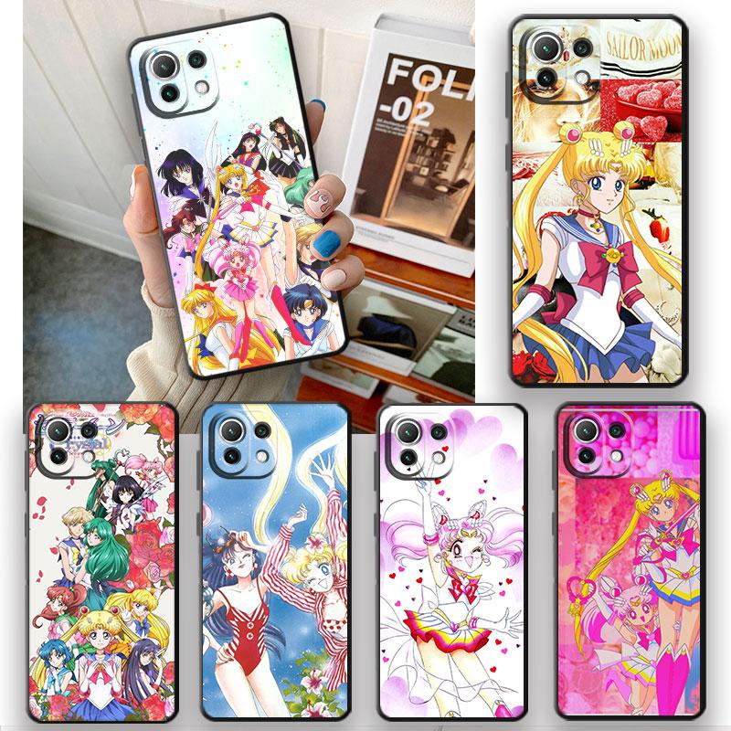 

Силиконовый чехол для телефона для Xiaomi Mi 10 5G 9 SE 10S 11 Lite A2 Lite Note 10 Pro 12X 9T 10T 11T 12, сумка S-Sailors Girl M-Moons, чехол