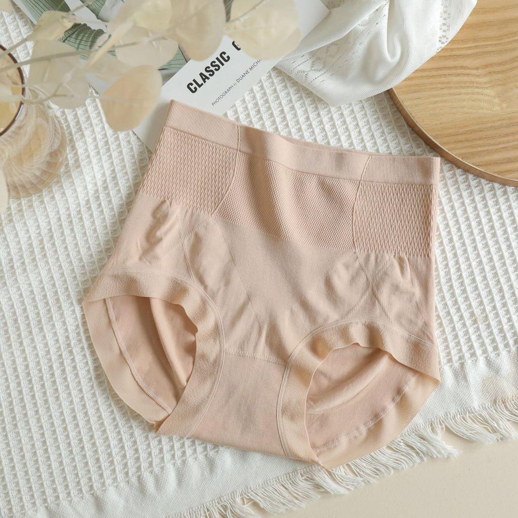 Hochgeschnittene nahtlose Damenunterwäsche mit Bauchkontrolle - Antibakterieller Seidenzwickel, Übergröße, Atmungsaktive Shorty-Slips (2025)