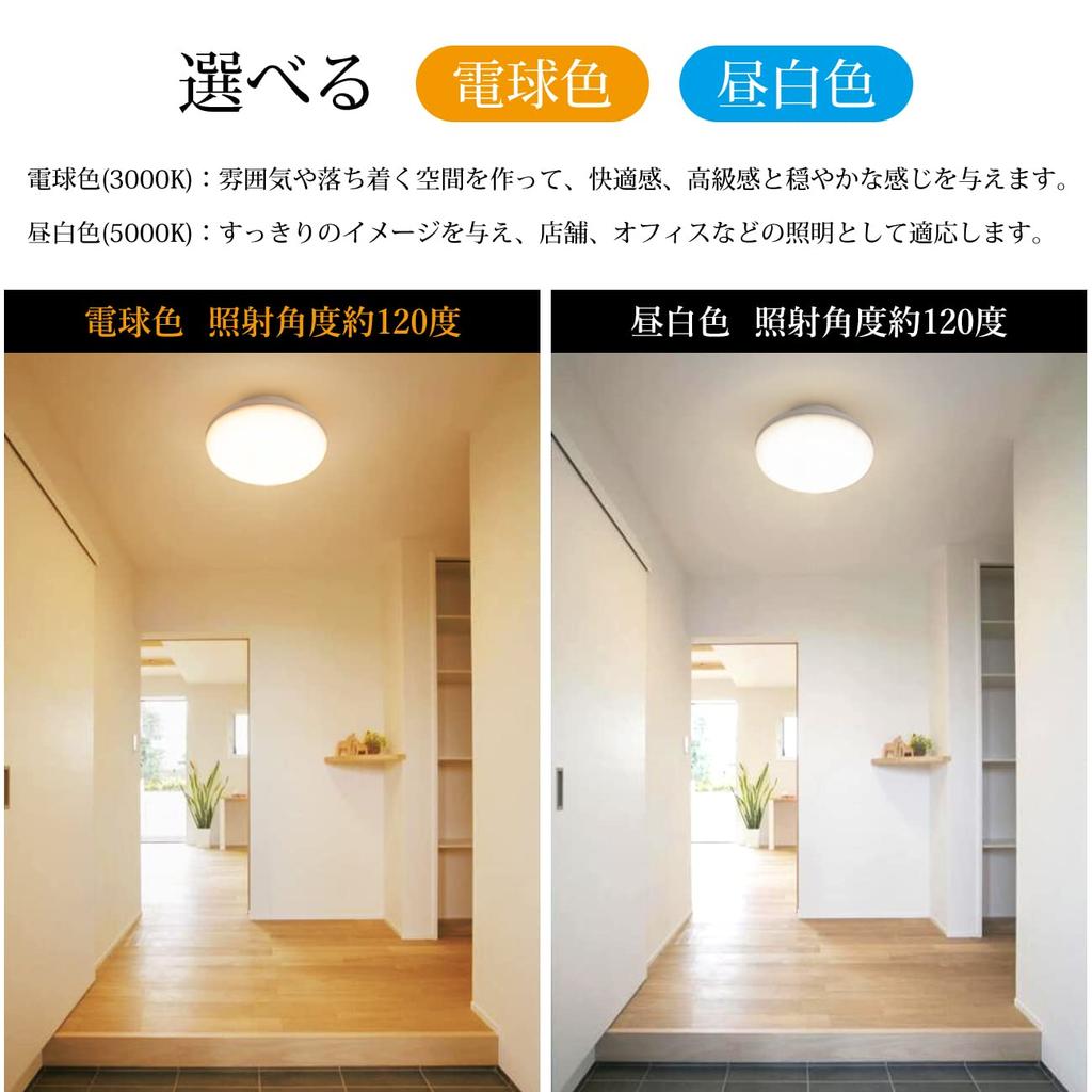 LVWIT LED Ceiling Light, Slim Design, 11W, 1100lm (equivalent To 100W), Compact LED Light Fixture, 5000K Daylight White, Suitable for 4.5 Tatami Mat