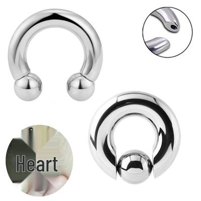 Multi-use Titanium Stainless Steel Captive Ball Ring: Earring, Nipple, Genital, Piercing.