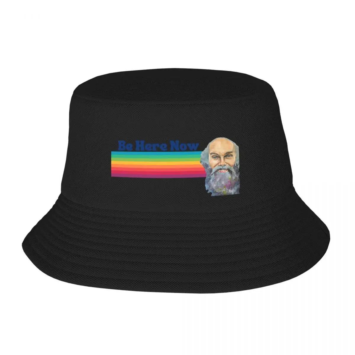 New Ram Dass Be Here Now Rainbow Bucket Hat Beach Birthday Beach Hat Golf Hat Unisex Hat For Women  Unisexs