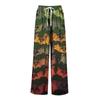 Women's Printed Wide Leg Pants With Pockets High Waist Drawstring Loose Casual Pants