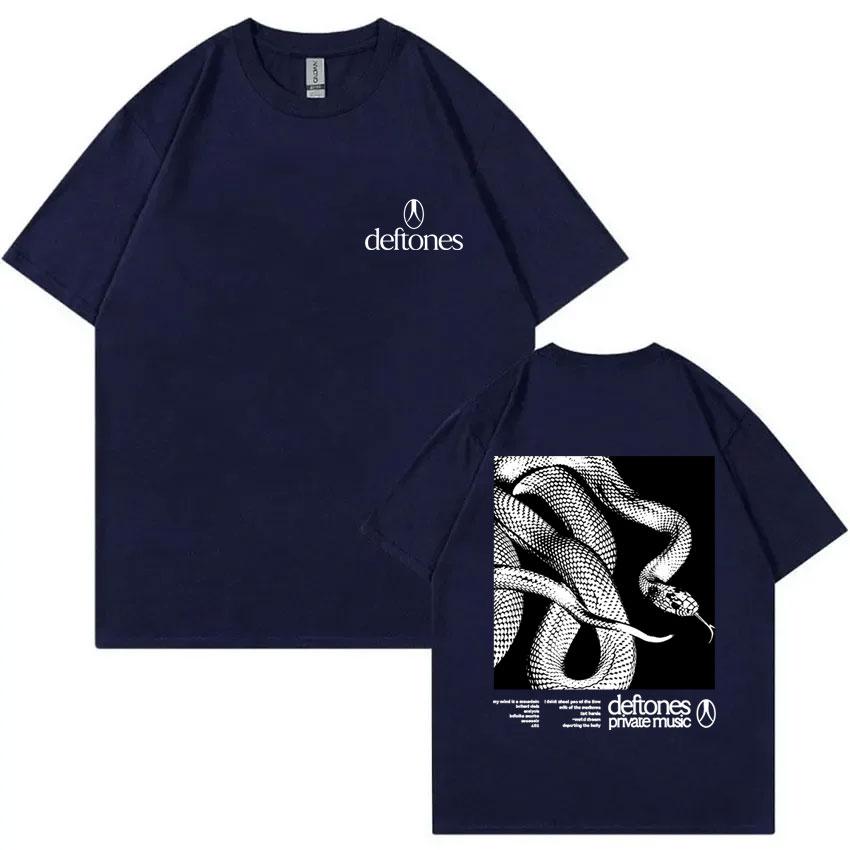 

Rock Band Deftones Private Music Snake Graphic T Shirt Unisex Clothing Alternative Heavy Metal Oversized Short Sleeve Tshirt 4XL