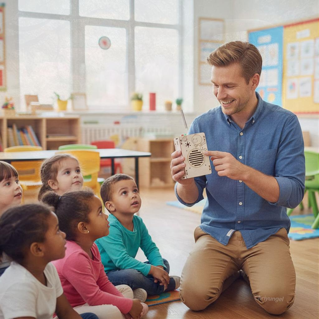 Wooden Walkie Talkie Kit for Kids DIY Wireless Communication Toy STEM Science Educational Project Learning Gift for Kids