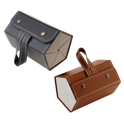Leder Mehrschichtige Brillenbox Multifunktionale Brillenaufbewahrung für Etui 5 Fächer Reisebrillentasche Hängende Brillen Fra