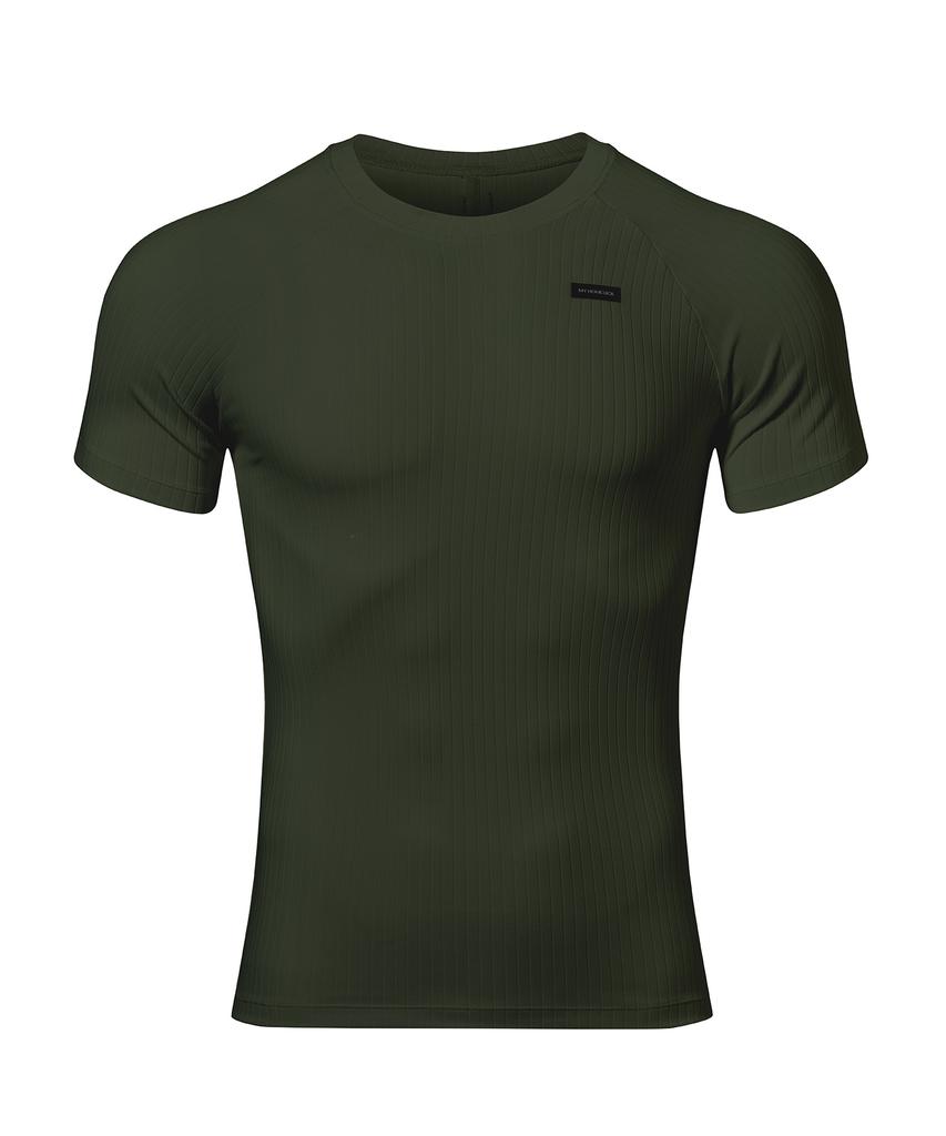 MY HOMESICK 7 Performance Tech Muscle Fit T-Shirt Khaki