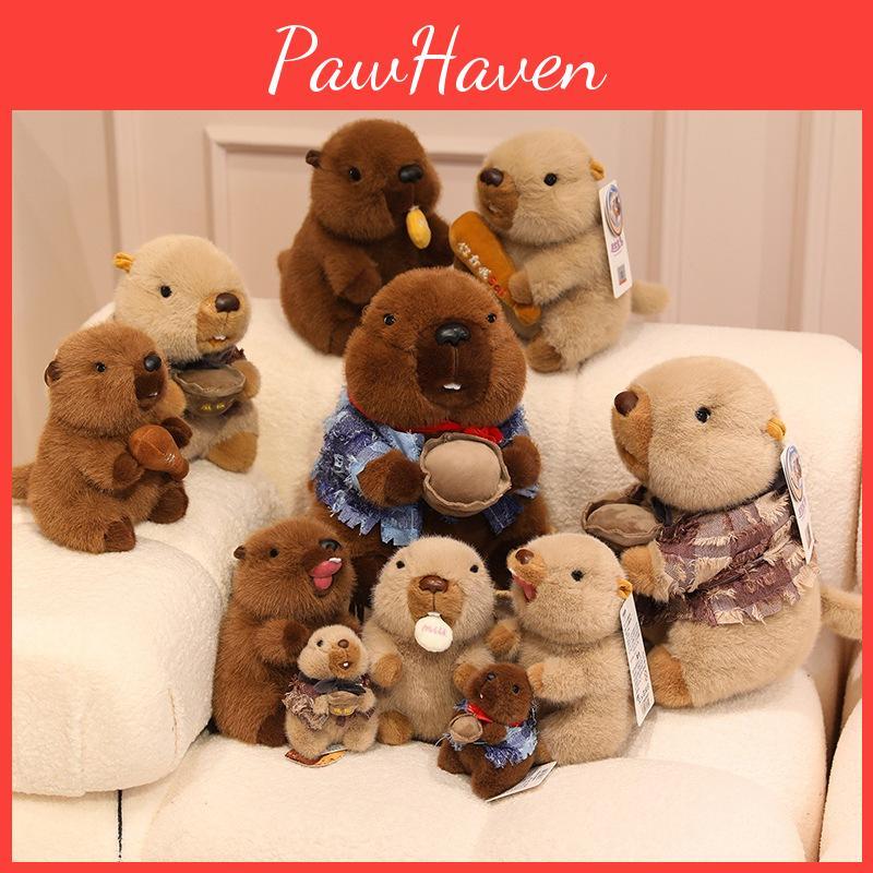 Marmot Nezha Animal Plush Toy Stuffed Doll Bedroom Decoration Cartoon Kids Gift