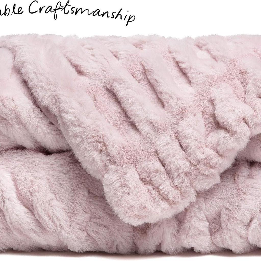 New Style Tie-Dye Spandex Elastic Rabbit Fur Blanket for Autumn and Winter - Thick, Warm, Soft