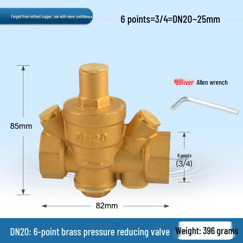 Adjustable Brass Water Pressure Reducing Valve for Heaters & Purifiers