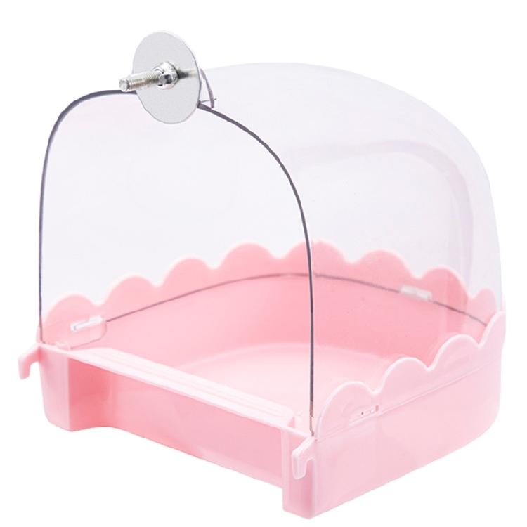 Bird Cage Mounted Shower Room Antisplashing Hangable Cage Bath Tub for Parakeets