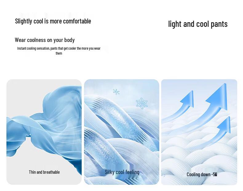 MiiOW Men's Ice Silk Mesh Breathable Jogger Pants