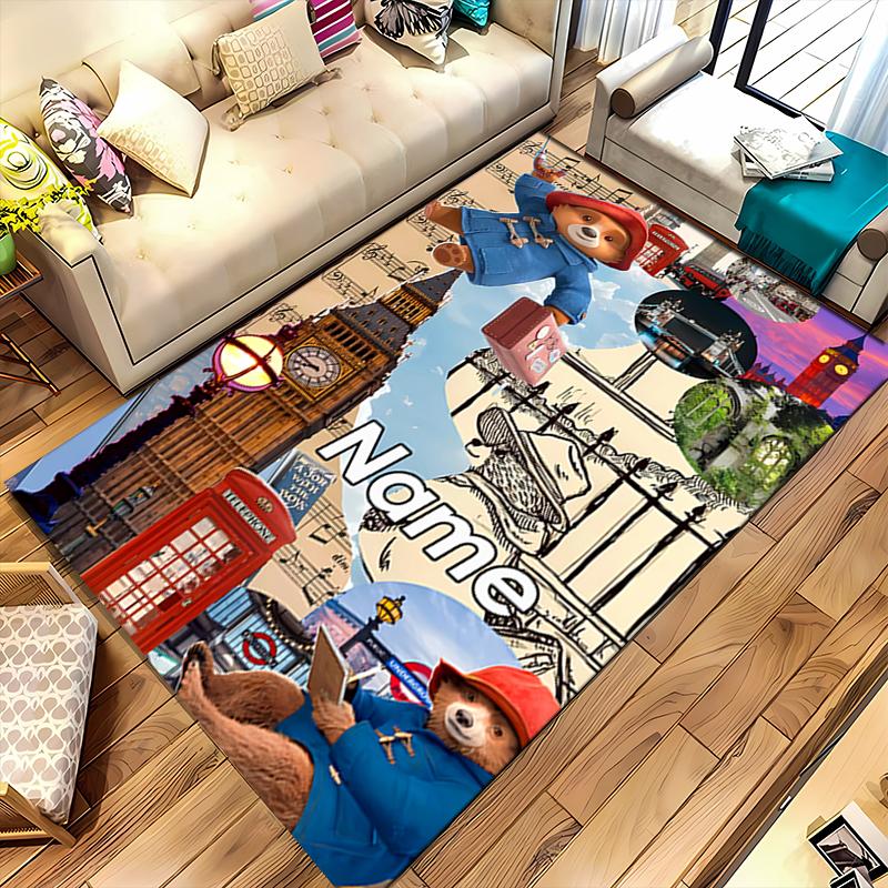 Custom personalization Paddington Bear Area Rug - Perfect For Kitchen, Bathroom,Laundry Room Decor Large Size Available,Gift All Seasons