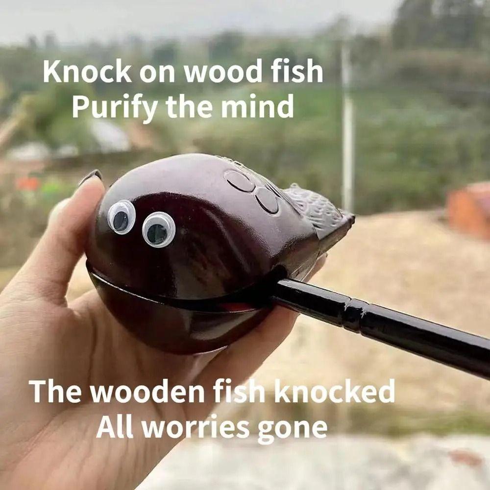 Animal Shape Small Wooden Fish Percussion Percussion Instrument Wooden Carving Ornaments Preschool