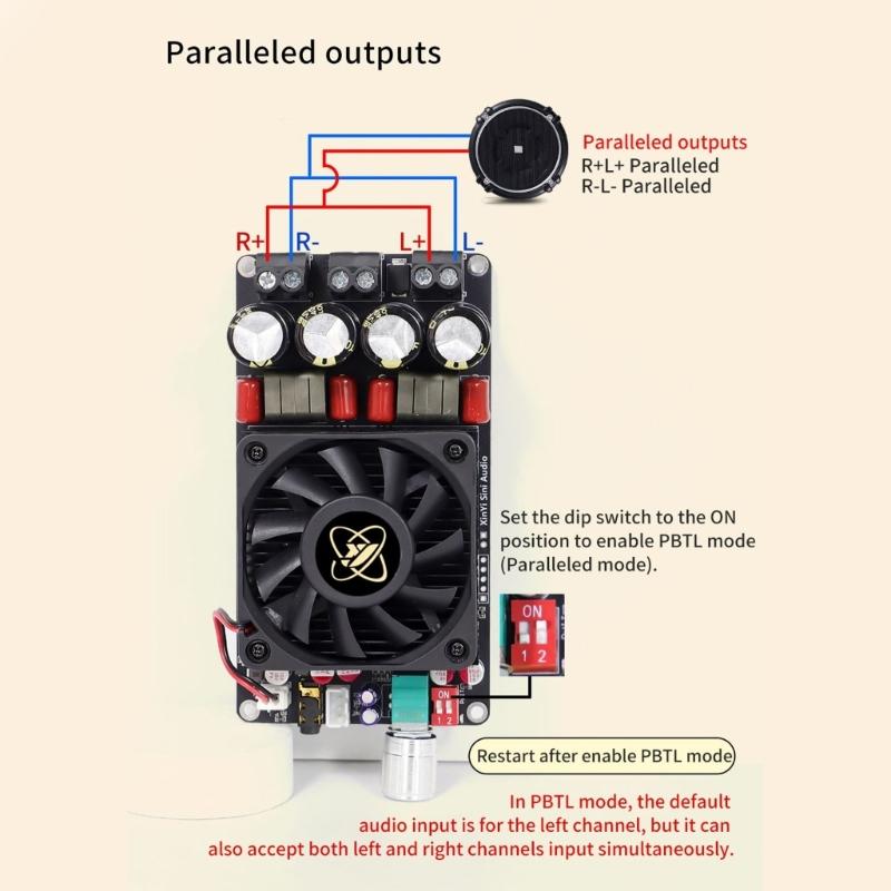AP3002 600W Single Channel Digital Power Sound Amplifier Board TPA3255 18-51V Power Amplifier Module for Home Theater