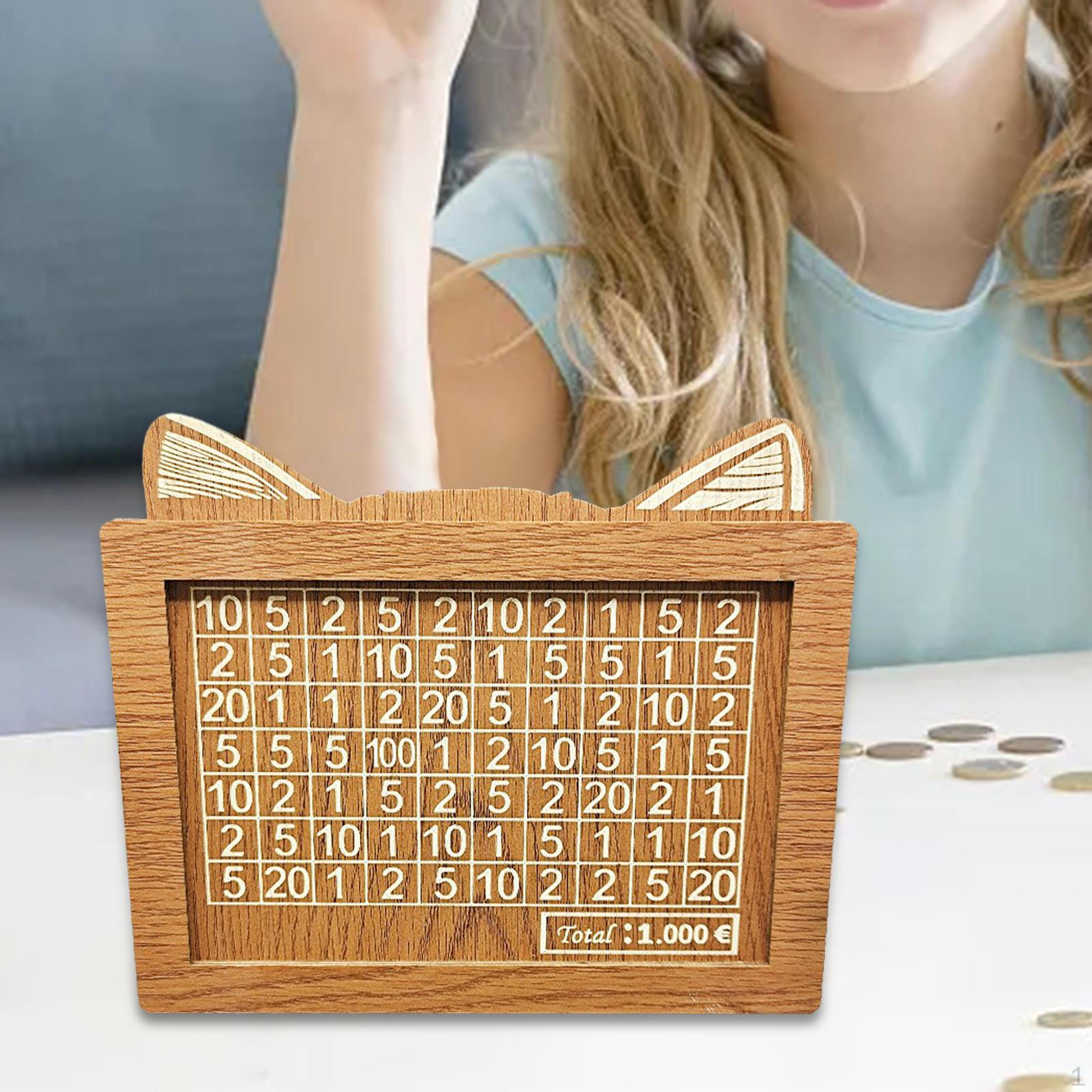 

Деревянная банка ручной работы с цифровым счетчиком светло-коричневого