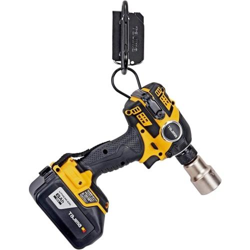 Tajima Safe System Detachable Tool Holder, High-Strength Steel, with Small Carabiner, SFKHI-CS. Easy to attach and detach. Attaches to your belt later