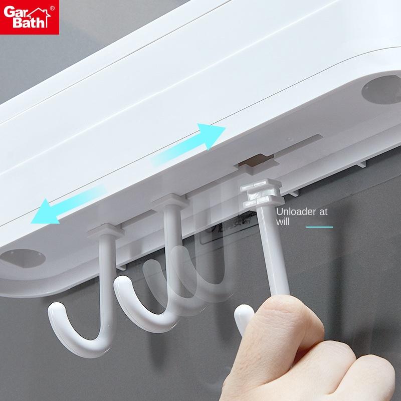 Washbasin Rack Toilet Towel Face Plate Hook Kitchen Storage Basin Hanger Free Punching Folding Washbasin Rack