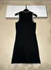 European Two-Pocket Round Neck Knit Vest Dress - Simple Summer Casual Style
