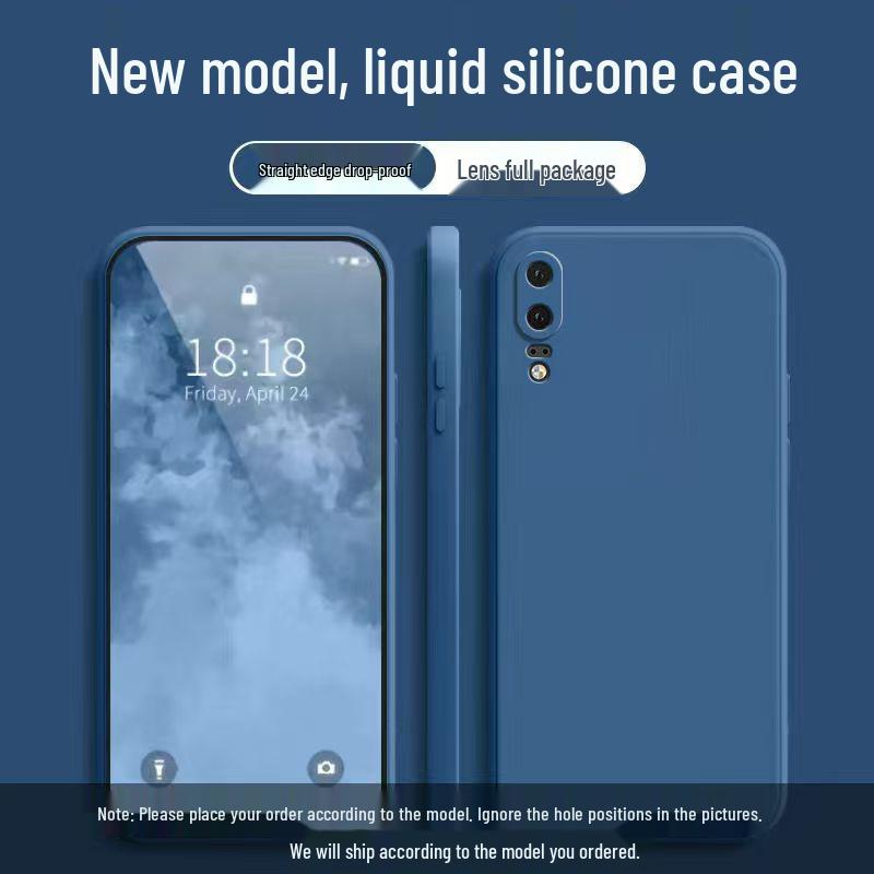 Huawei P20 Liquid Silicone Phone Case - Full Coverage, Drop Protection, Solid Color, Skin-Friendly, High-End Design