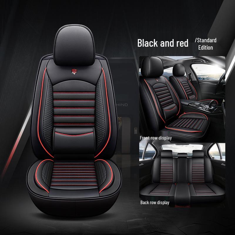 Universal Leather Car Seat Cover - All-Season Full Set Cushion