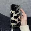 Moon Black Cat Silver Drop-Proof Phone Case for Apple iPhone 15 Pro Max/14/13