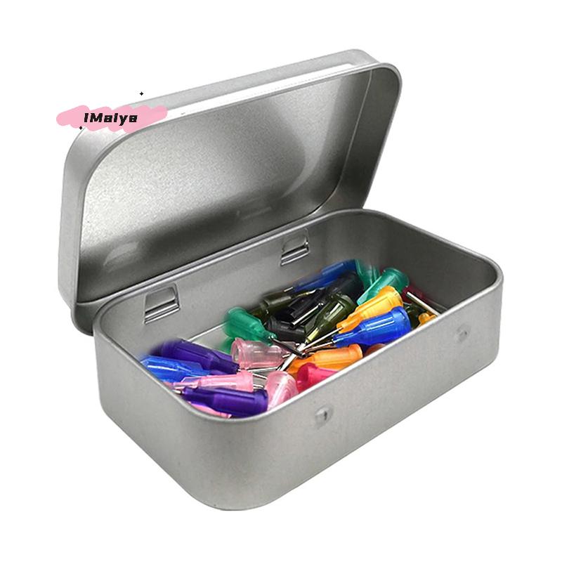 M-Metal Rectangular Empty Mini Tin Box Tinplate Push Candy Pill Cases Bins Jar Hinged Containers Tin Small Organizer Storage Box