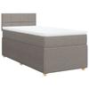 VidaXL Sommier à lattes de lit avec matelas Taupe 90x200 cm Tissu 3289643