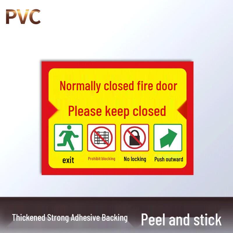 Fire Safety Warning Labels & Instructions
