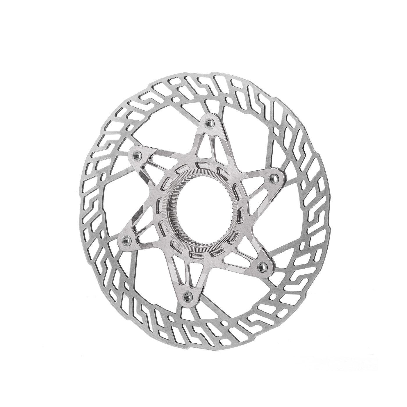 Chaser New 6-ULTRA G2 Ultralight Center Lock Disc Brake Discs Road Bike Gravel Disc Brake Disc 160/140mm Without Locking Cover New Silver 140mm
