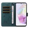 For Samsung Galaxy A36 5G Case Cat Pattern Imprint Leather Phone Cover with Wrist Strap