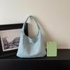 Women's Large Capacity Polka Dot Canvas Tote - Korean Style Commute and School Shoulder Bag