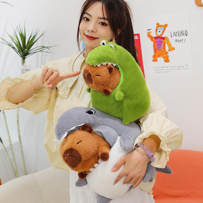 

Crocodile Capybara Plush Toy - Ugly Cute Removable Doll 30cm 0.25kg
