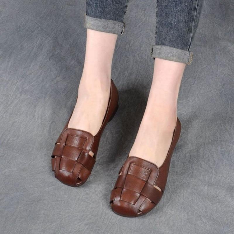 Softsoled Shoes New Womens Comfortable Breathable And Retro Single Sandals
