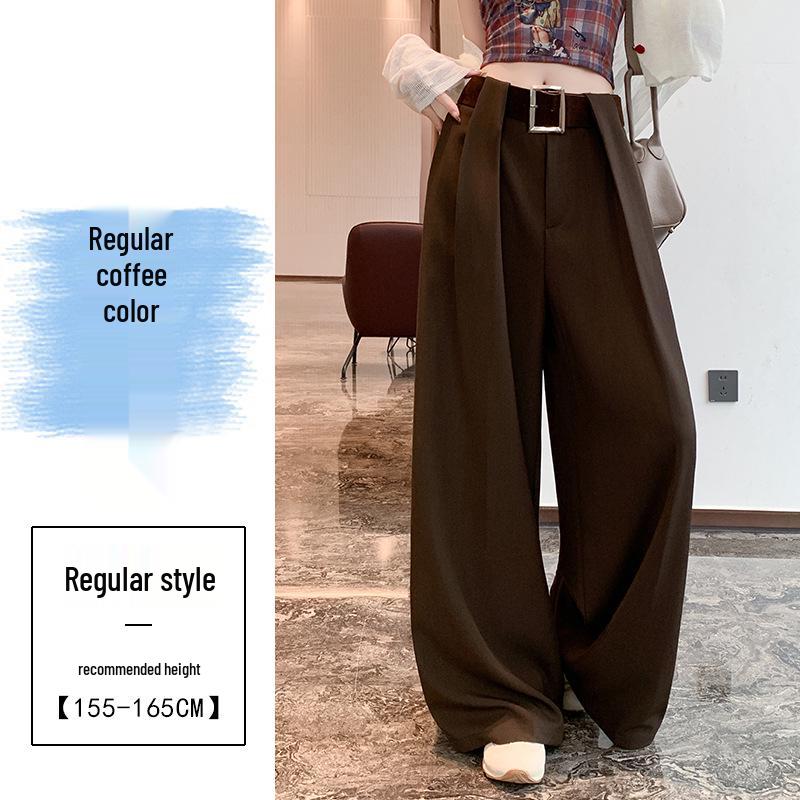 Women s Summer Black High-Waisted Wide-Leg Floor-Length Trousers S