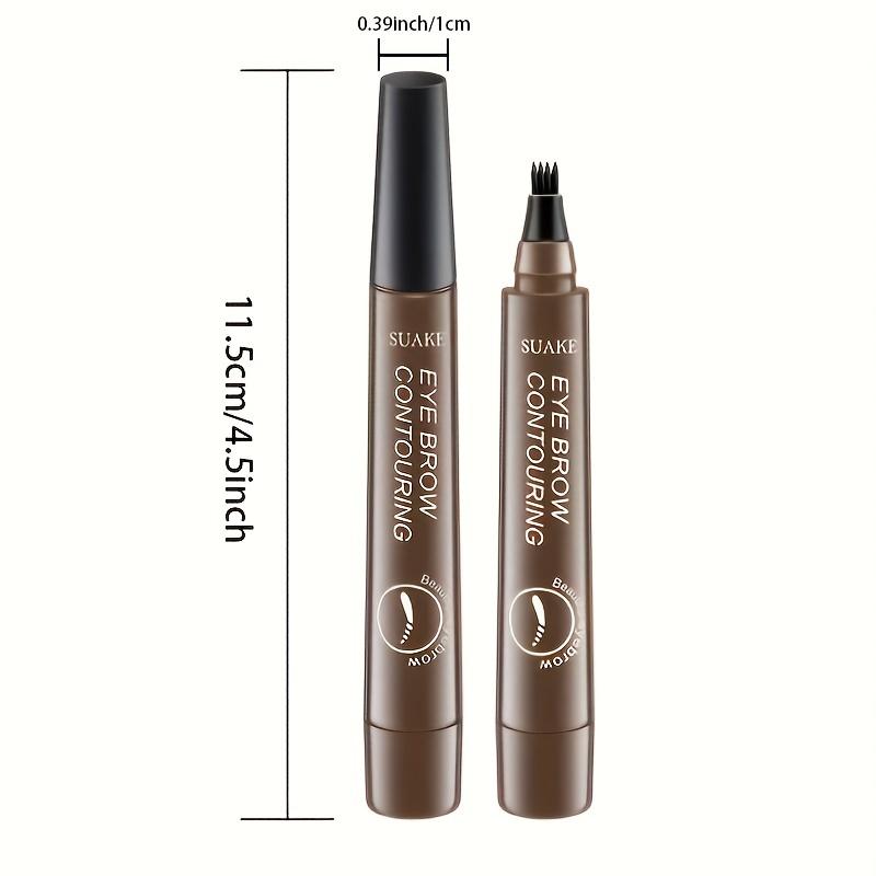 Penna per sopracciglia impermeabile impeccabile, matita per sopracciglia liquida in 5 tonalità, aspetto naturale e duraturo, adatta a tutti i tipi di pelle