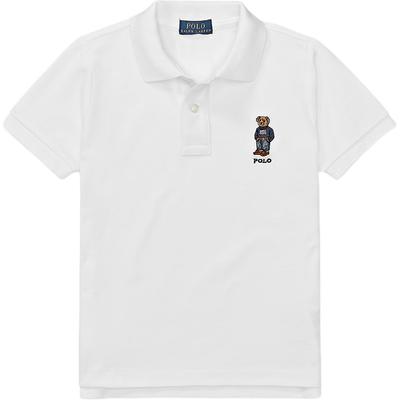 Camiseta Polo Ss24 Bordado Patrón Oso Casual Manga Corta Tops Niños Blanco CWPOKNIY8021097-100