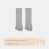 Men's Black & White Five-Toe Mid-Calf Cotton Socks - Anti-Odor, Spring/Summer