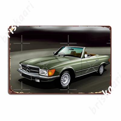 Mb R107 380sl Iliustracijos Metalinės plokštės Sienų dekoras pub Garažas pub Juokingas skardinis ženklas Plakatai