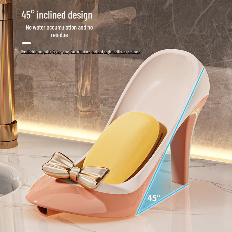 Creative Personality High Heel Soap Holder: Punch-Free, Draining Suction Cup for Bathroom and Toilet