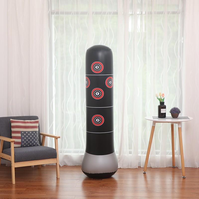 Förtjockad Fristående Uppblåsbar Boxningssäck för Vuxna - Fitness & Stresslindring