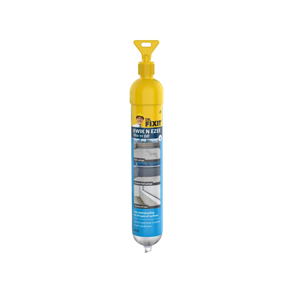 

Dr. Fixit Kwik N Ezee Wall Gap Crack Filler 150gm White Waterproof Sealant For Kitchen Bathroom Home Repairs
