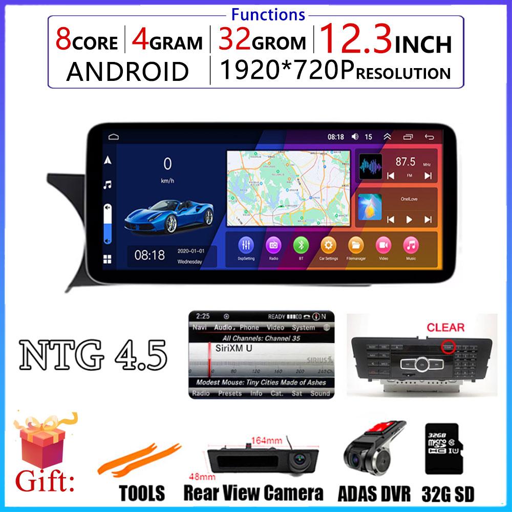 Android OS 12.3'' For Mercedes W204 W205 X253 W446 2007 - 2018 4G WIFI IPS Screen Car Stereo GPS Navigation Auto Radio