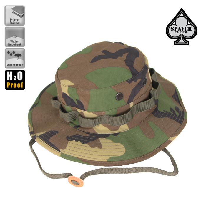 SPAVER Waterproof/Water-Repellent/Windproof Boonie Hat (Woodland)